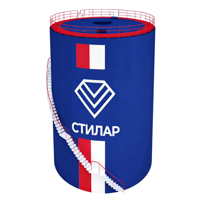 Цельносварной резервуар РВС для химических веществ 15 м³ от завода-производителя