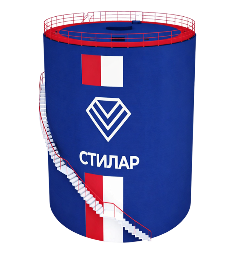 Цельносварной резервуар РВС для химических веществ 50 м³ от завода-производителя